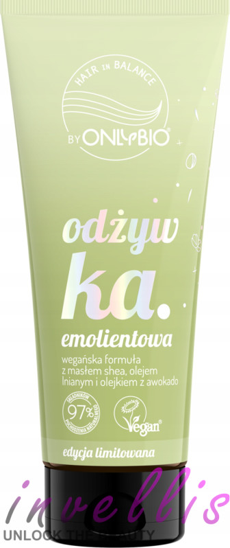 ONLYBIO PISTACJA ODZYWKA EMOLIENTOWA MASLO SHEA OLEJ LNIANY AWOKADO 200ML