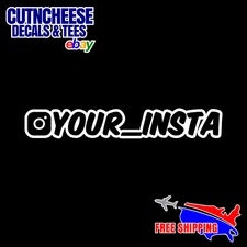 Personalized Instagram Decal Custom Vinyl , Outlined Style IG Tag Sticker