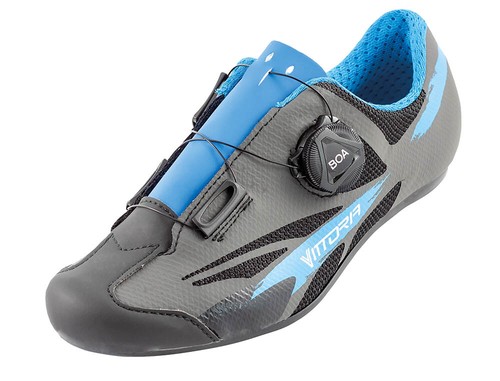 Scarpe bici strada corsa bambino Vittoria KID BOA blu nero 32 35 junior |  eBay