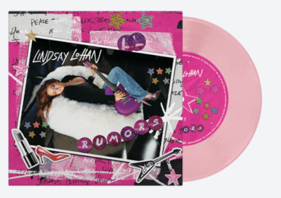 Lindsay Lohan   Rumors / Rumours Pink Coloured Vinyl 7'' Record Single - NEW
