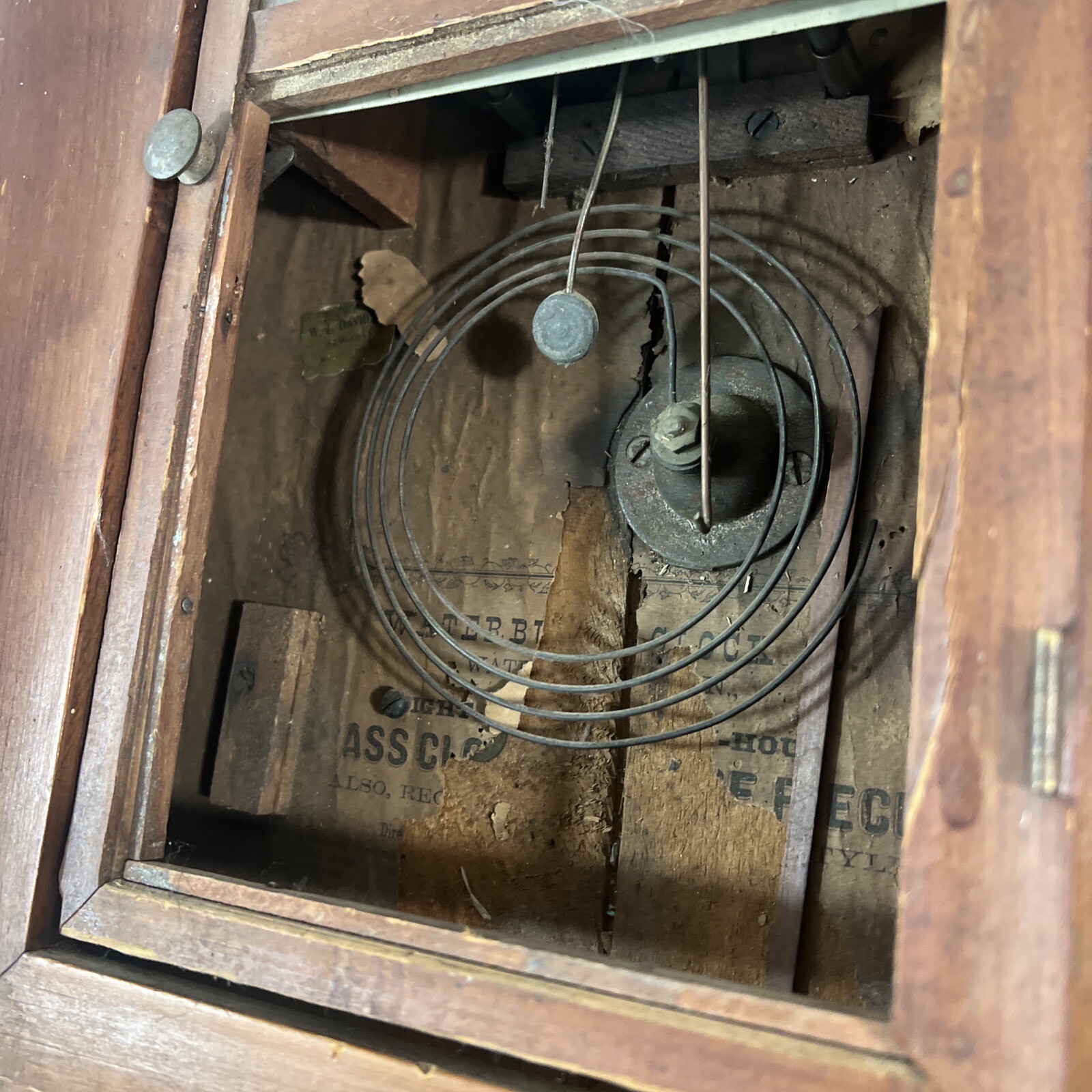 Vintage Waterbury Mantle Clock, Wood Finish For Parts / Repair. eBay