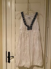 Sue Wong dress Nylon Beaded Evening gown White Fancy Sz 6  fits 4  New U 