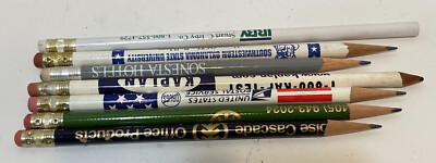 Vintage Lot 7 Used Advertising Pencils USPS Boise Cascade Kaplan and More