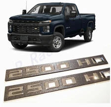 2PCS Set Chrome Door Emblem Nameplate 2019+ New Silverado 2500HD 2500 HD