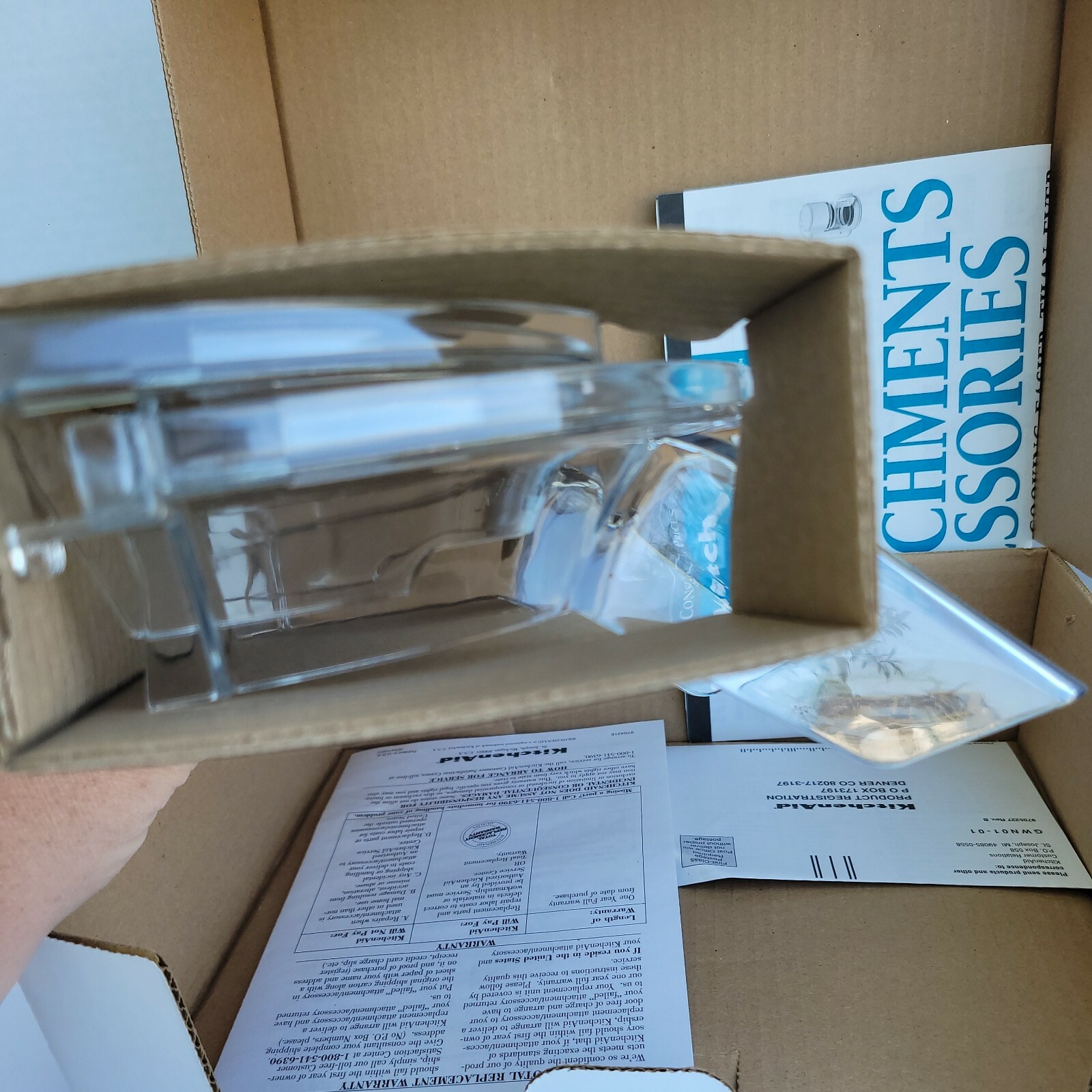 KitchenAid Hinged POURING SHIELD KPS2CL Stand Mixer Accessory 2 Piece