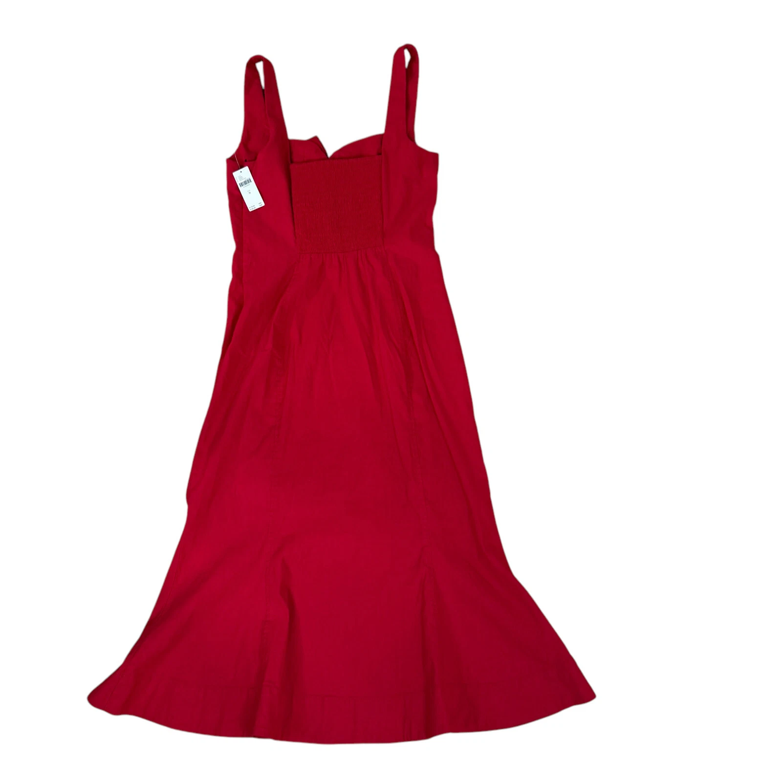 Abito Anthropologie Taglia M Rosso Elasticizzato Sirena San Valentino Sweetheart Fiocco Pin Up