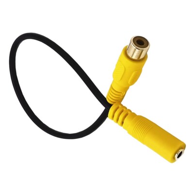 RCA Phone Female To 3.5mm 1/8'' Mini Female Jack Mono Audio Video Adapter Cable