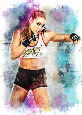2022 RONDA ROUSEY MMA/WWE 1/1 MASTERPIECE ART SKETCH CARD ARTIST SIGNED