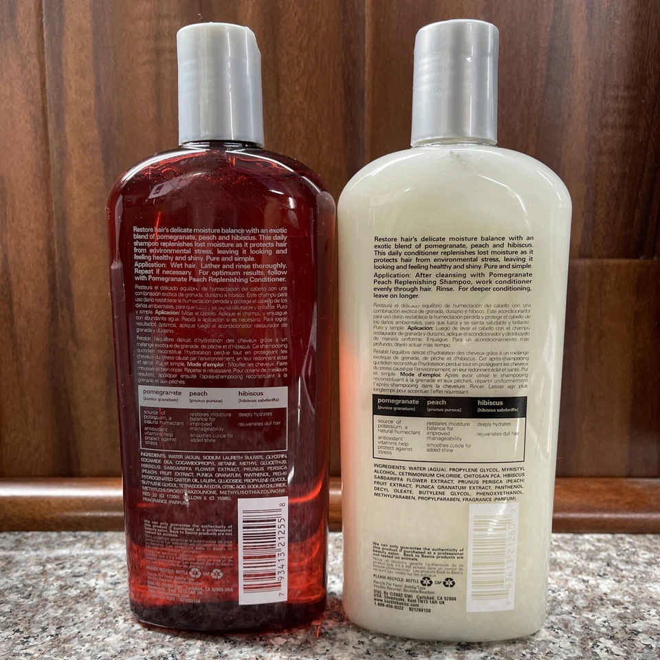 Back To Basics Pomegranate Peach Shampoo 12oz  & Conditioner 12oz (DUO) - Image 2 of 2