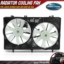 Dual Radiator Cooling Fan Assembly w/ Shroud for Lexus RX450h 2010-2015 V6 3.5L