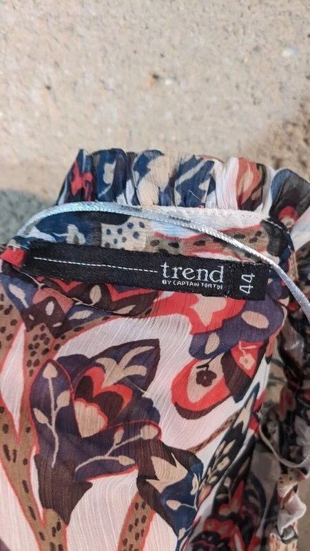 Miss Captain Trend Taille 44 Blouse manches 3/4 écru noir rouge - Photo 4/4