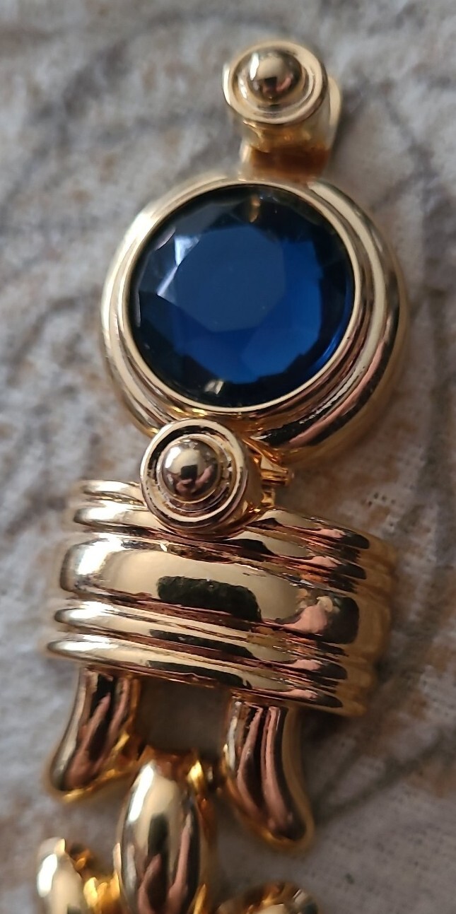 KJL Kenneth J Lane Rhinestone Bracelet Coblat sto… - image 2