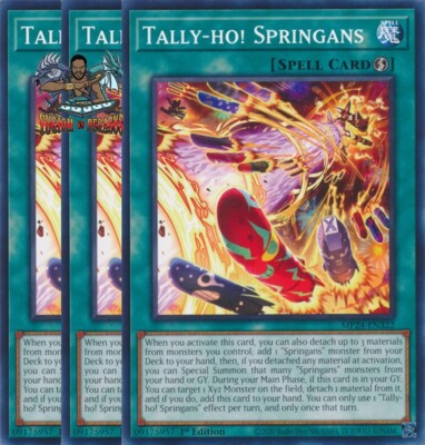 Yugioh! 3x Tally-ho! Springans MP24-EN322 Common 1st Ed NM