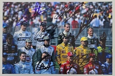 Michael Schumacher plus 8 Legenden Autogramm Signiert Autograph 10x15cm