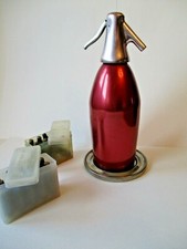 Sergio Asti sifone per seltz realizzato per Saccab anni '50 + piatto e cartucce