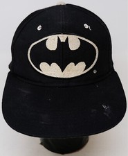 Rare Vintage DC COMICS Batman Bat Signal 1991 Snapback Hat Cap 90s Black Youth