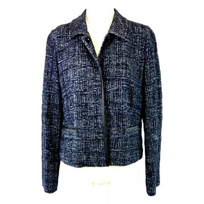 Blazer Jacke Blau BASLER Damen Business Blue Hour Gr 38 M Kunstleder Np 249 Neu