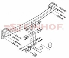 Anhängerkupplung passend für PORSCHE Cayenne II 2010-2017 starr