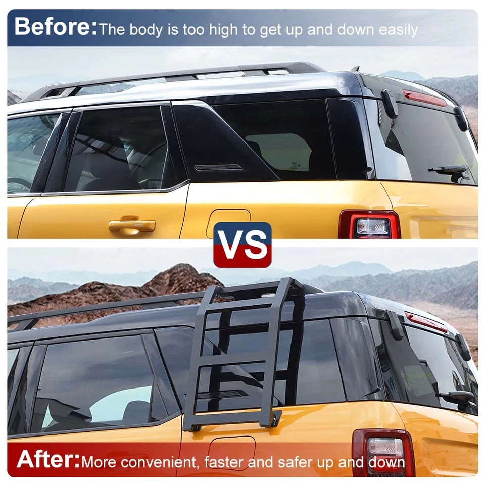 Left Window Ladder Climbing Exterior Assist Shelf For Ford Bronco Sport 2021 22+ - Изображение 3 из 4