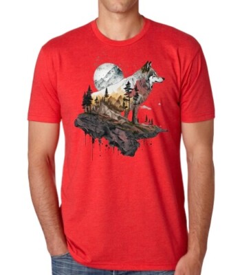 Howling Wolf T-Shirt   Stunning Design for Nature and Animal Lovers