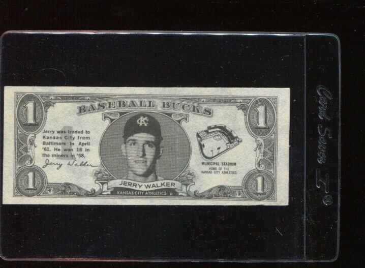 1962 Topps Baseball Bucks ***SET BREAK*** Jerry Walker
