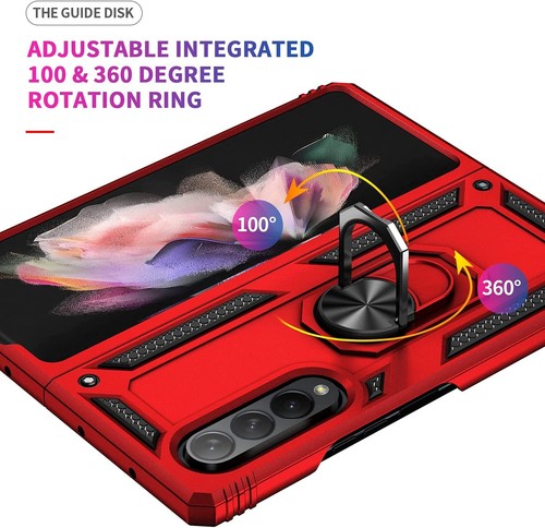 For Samsung Galaxy Z Flip3/Z Fold3 5G Magnetic Armor Stand Ring Back Case Cover - Picture 4 of 17