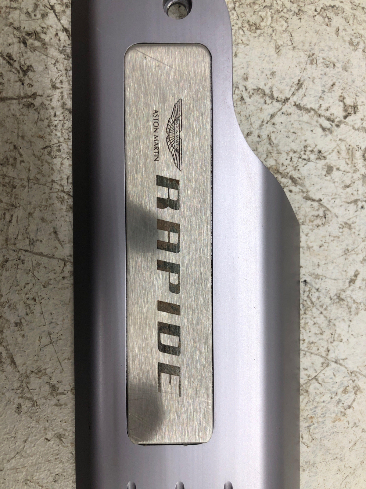 ASTON MARTIN RAPIDE FRONT RIGHT PASSENGER DOOR SILL SCUFF PLATE INSERT PANEL OEM
