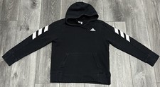 Adidas Kids Pullover Hoodie Size Large Black/White