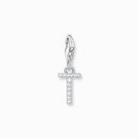 Thomas Sabo Charm Buchstabe T Silber 925 Zirkonia 1957-051-14