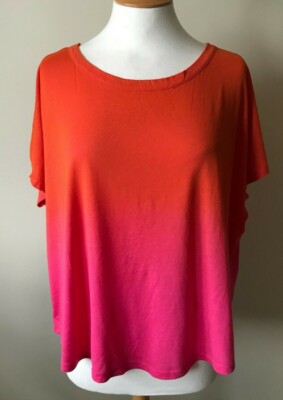 Hush Lou V Back Tshirt Top XS-XL Farbe verblassen kastig