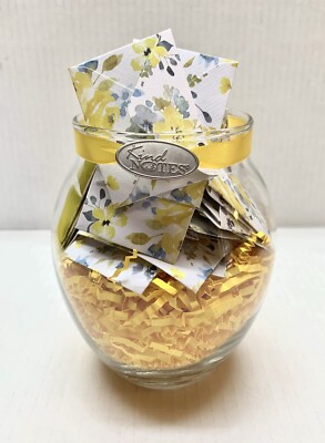 Kindness Notes Glass Jar with Tiny Envelopes for Inspiration, Uplifting Friends