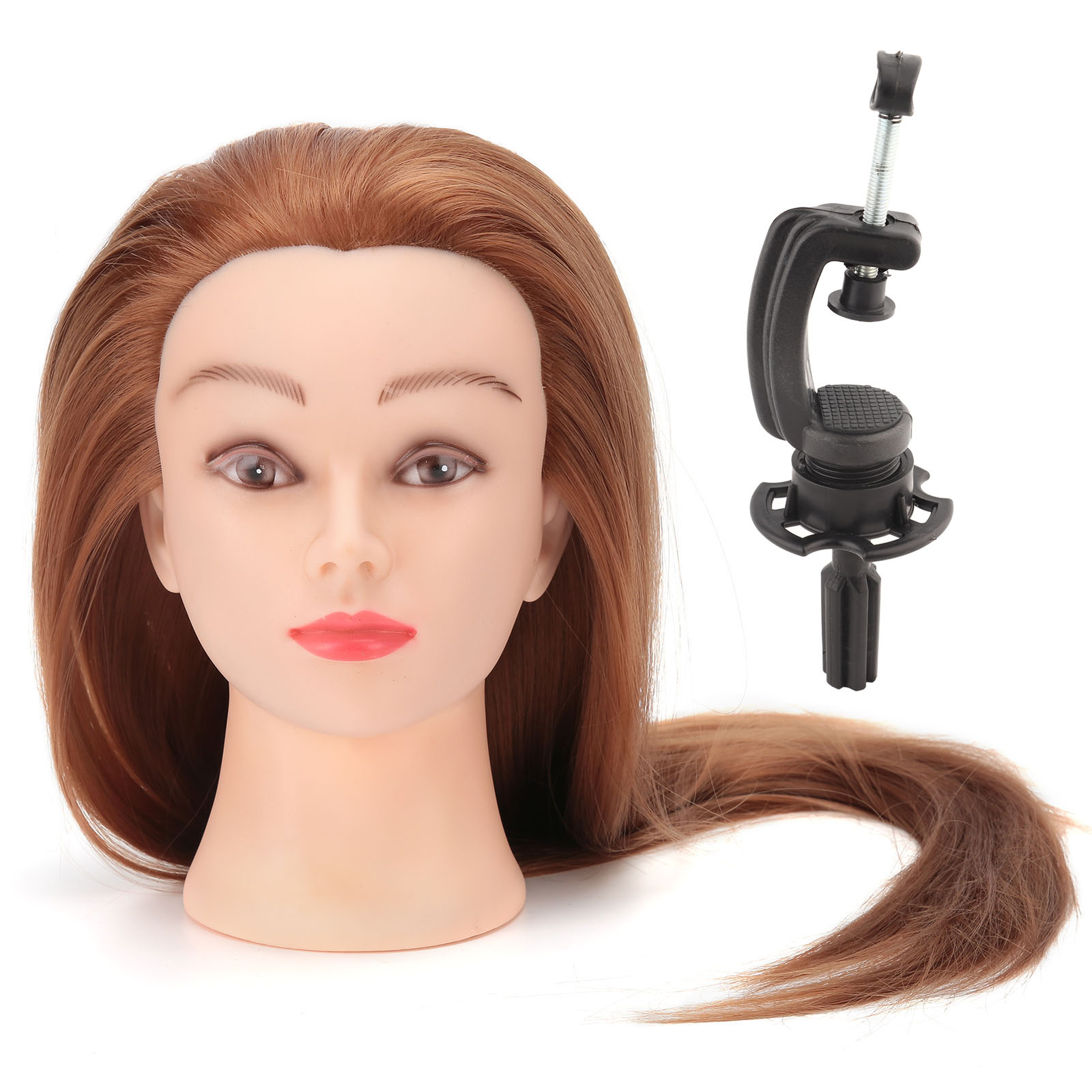 24' Salon Real Human Hair Training Head Hairdressing Practice Mannequin