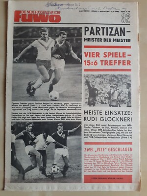 FUWO 32 11.08. 1970 Oberliga DDR FCC FCV BFC FCK BSG FCH SGD FCM RWE LOK HFC FCU