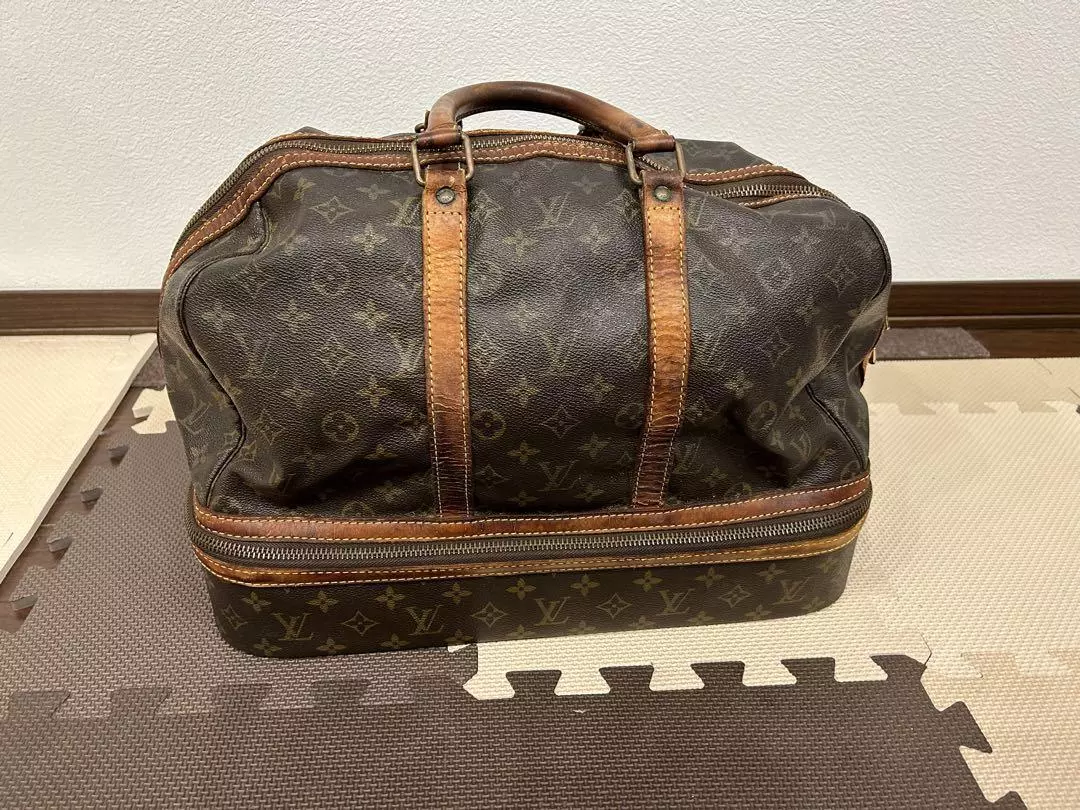 LOUIS VUITTON Sac Sports M41444 Monogram Travel Bag Boston bag Leather