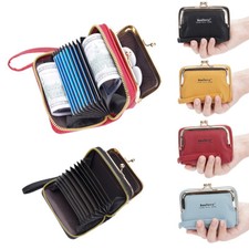 Small Women's Card Wallet with Key Chain Coin Purse Pocket Buckle Ladies Handbag