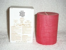 Partylite 3 x 4 Wild Strawberry GloLite Candle -- RETIRED