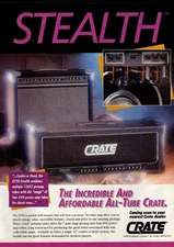 vtg 90s CRATE GT50 STEALTH TUBE AMP MAGAZINE PRINT AD Guitar Amplifier Pinup