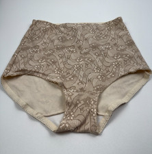 Bali Cotton Stretch Light Control Shaping Brief Panty Beige Size M NWT