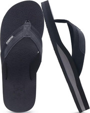 Men'S Yoga Mat Leather Flip Flops with Arch Support Comfortable Cushion Walking