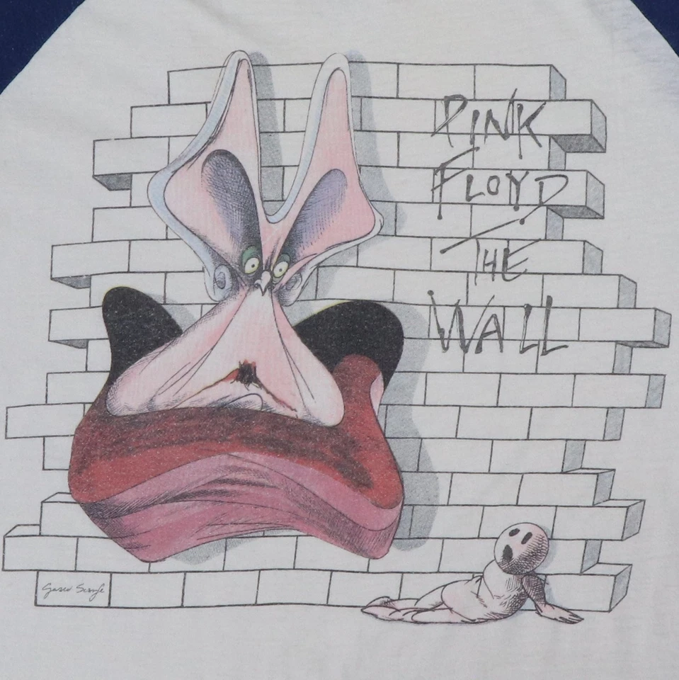 Camiseta deportiva original vintage 1980 Pink Floyd The Wall Foto 3 de 4