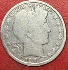 1901 Barber Half Dollar. Free Shipping