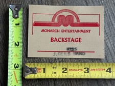 KISS Pass Debut Album Tour 1974 J. Geils Monarch Entertainment Vintage Aucoin