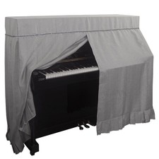 Elegant Upright Piano Cover  don't with Bench Cover  , Gray Thickened Fabric, ...