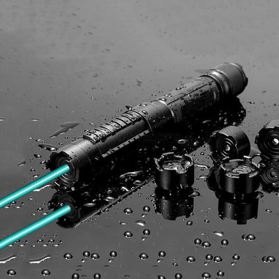 CX6 488nm Adjustable Focus Cyan Flashlight Visible Laser Pen Laser Beam US
