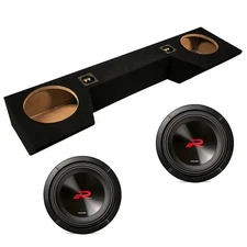 Alpine R2-W10D4 10" Subwoofer Fits 19-25 Dodge Ram Quad Cab Sealed Dual Sub Box