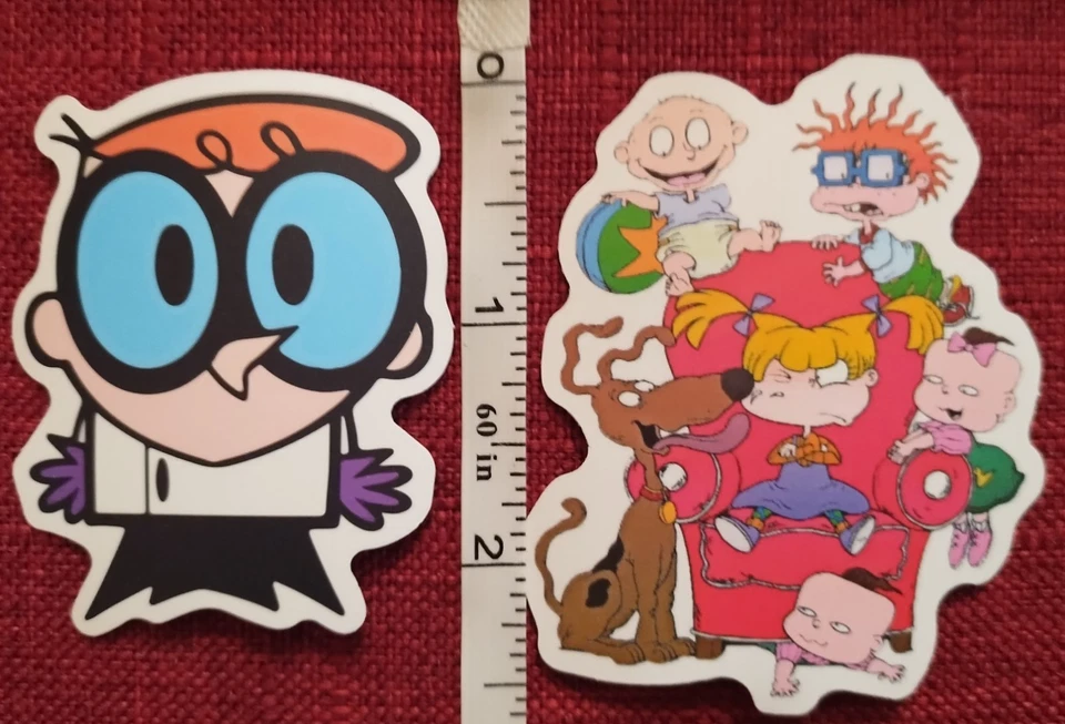 50PC. 90's NICKELODEON/OTHER CARTOON CHARACTERS WATERPROOF VINYL STICKERS/DECALS - Image 2 of 2