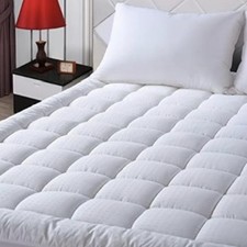 Queen Mattress Pad Pillow Top Cover Fitted Deep Pocket Cooling Topper 60x80  NEW