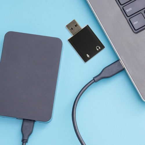 7 .1 Scheda Audio Esterna USB Convertitore Per Cuffie Del Computer - Photo 5/12