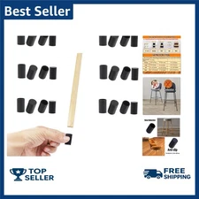 0.5”to 0.55” Silicone Chair Leg Floor Protectors with Felt Chair Leg