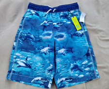 NWT Gap Kids SHARKS Swim Trunks Shorts Boys Size Youth L